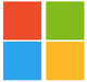 Microsoft Office Logo - 4 farbig, rot, grün, blau, gelb