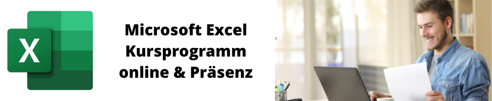 Microsoft Excel Kursprogramm - online mit Live Trainer oder in Präsenz
