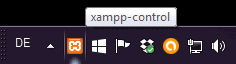 Zeigt das XAMPP-Controll Icon in der Schnellstartleiste