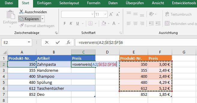 Microsoft Excel Der SVerweis einfach erklärt