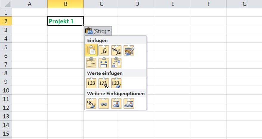 Excel - Smarttag Optionen