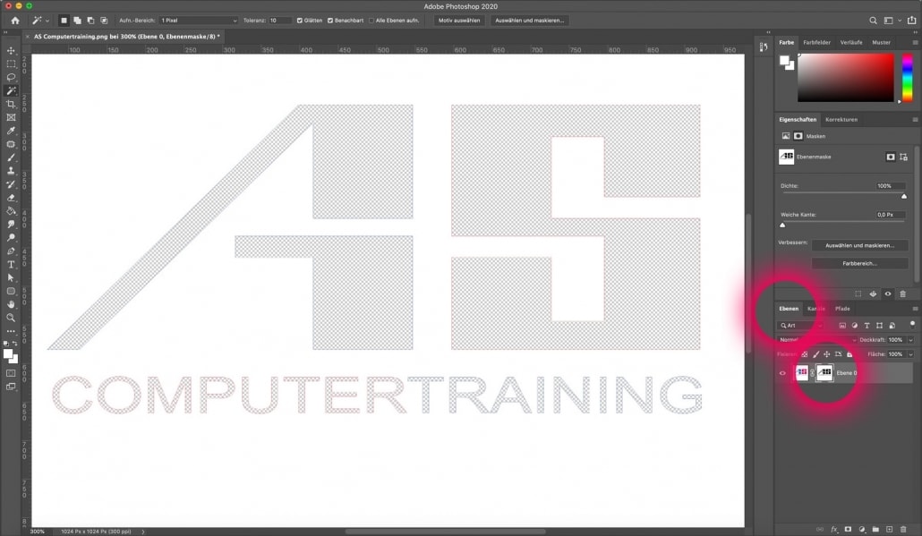 Mit Adobe Photoshop 174 den Hintergrund eines Logos transparent machen 
